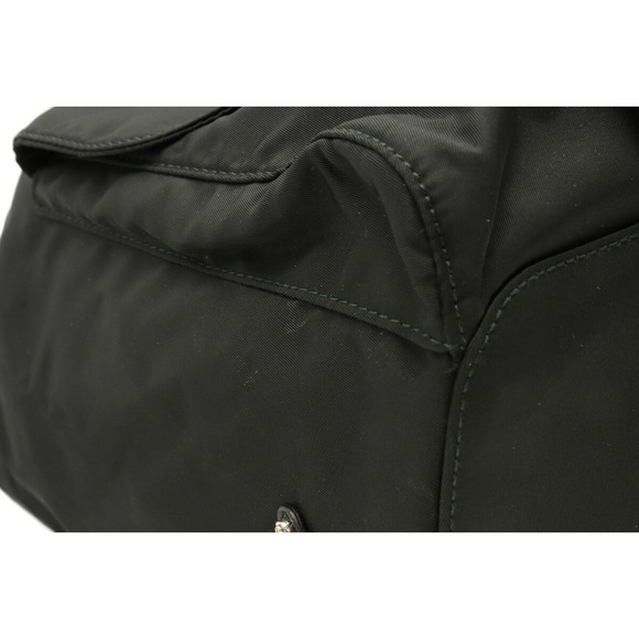 Prada Vela Studded Nero Backpack Black Leather Nylon - Picture 7 of 7